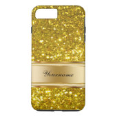 Schillerndes GoldGlitzer-Monogramm Case-Mate iPhone Hülle (Rückseite)