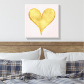 Schillerndes Goldherz Leinwanddruck (Insitu (Schlafzimmer))