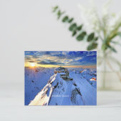 Schilthorn Summit (mit Aufschrift) Postkarte (Stehend Vorderseite)