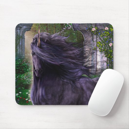 Schimäre das schwarze Einhorn Mousepad (Mit Mouse)