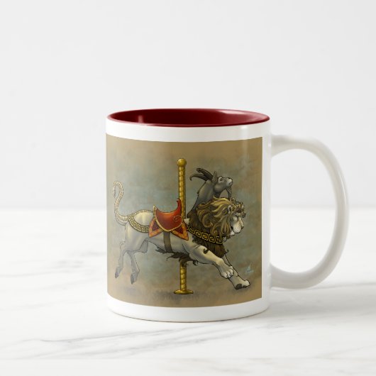 Schimären-Karussell-Tasse Zweifarbige Tasse (Rechts)