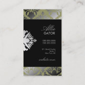 Schimmer-Alligator des Damast-311 Visitenkarte (Rückseite)