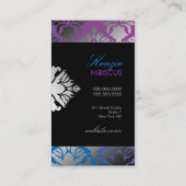 Schimmer-Blau-Glück des Damast-311 Visitenkarte (Rückseite)