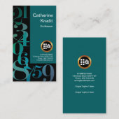 Schimmer-blaue Finanzierung nummeriert Buchhaltung Visitenkarte (Vorne/Hinten)