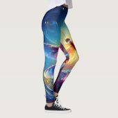 Schimmer farbige Nachtdrachenfliege Leggings (Rechts)