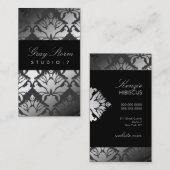 Schimmer-Grau-Sturm des Damast-311 Visitenkarte (Vorne/Hinten)