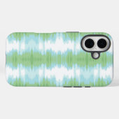 Schimmer-Ikat in Grün und Aquablau Case-Mate iPhone Hülle (Rückseite (Horizontal))