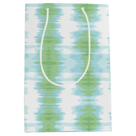 Schimmer-Ikat in Grün und Aquamarin Mittlere Geschenktüte