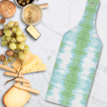 Schimmer-Ikat in Grün und Türkis