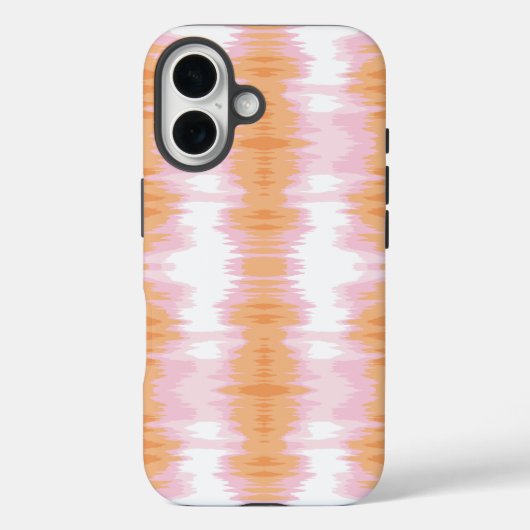 Schimmer-Ikat in Rosa und Orange Case-Mate iPhone Hülle (Rückseite)