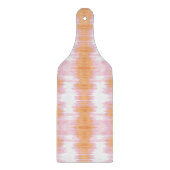 Schimmer-Ikat in Rosa und Orange Schneidebrett (Vorderseite)