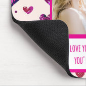 Schimmer Lila Herz, wenn du wütend bist Mousepad (Ecke)