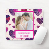 Schimmer Lila Herz, wenn du wütend bist Mousepad (Mit Mouse)