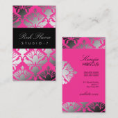 Schimmer-Rosa-Flammen-schlichte Rückseite des Visitenkarte (Vorne/Hinten)