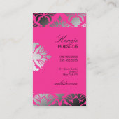 Schimmer-Rosa-Flammen-schlichte Rückseite des Visitenkarte (Rückseite)