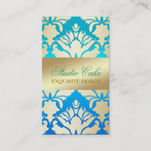 Schimmer-tropisches Blau des Damast-311 verblaßt Visitenkarte