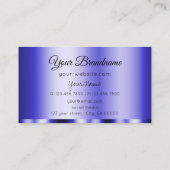 Schimmerblau glamourös modern und einfach visitenkarte (Rückseite)
