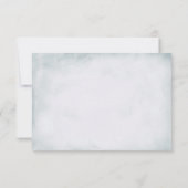 Schimmerblau und Weiß Roses Empfang Einladung (Rückseite)