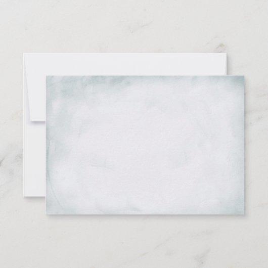 Schimmerblau und Weiß Roses Empfang Einladung (Rückseite)