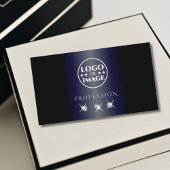 Schimmerblaue schwarze schwarze Diamanten mit Logo Visitenkarte