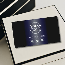Schimmerblaue schwarze schwarze Diamanten mit Logo Visitenkarte