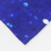 Schimmerblauer Glitzer Leinwand Fleecedecke (Ecke)