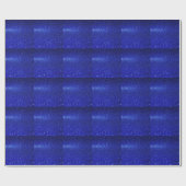 Schimmerblauer Glitzer Leinwand Geschenkpapier (Flach)