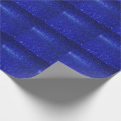 Schimmerblauer Glitzer Leinwand Geschenkpapier (Ecke)
