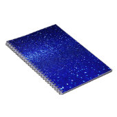 Schimmerblauer Glitzer Leinwand Notizblock (Rechte Seite)