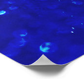 Schimmerblauer Glitzer Leinwand Poster (Ecke)