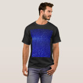 Schimmerblauer Glitzer Leinwand T-Shirt (Vorne ganz)