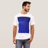 Schimmerblauer Glitzer Leinwand T-Shirt (Vorne ganz)