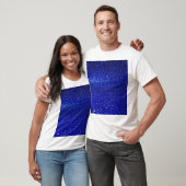 Schimmerblauer Glitzer Leinwand T-Shirt (Unisex)
