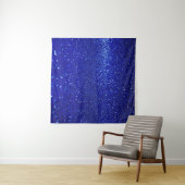 Schimmerblauer Glitzer Leinwand Wandteppich (Beispiel (Horizontal))