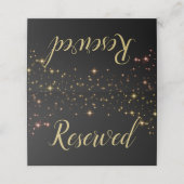 Schimmerende Glitzern Hochzeitreservierte Platzkar Platzkarte (Außenseite Aufgefaltet)