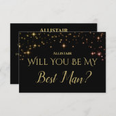 Schimmerende Glitzern Werden Sie mein Trauzeuge se RSVP Karte (Vorne/Hinten)