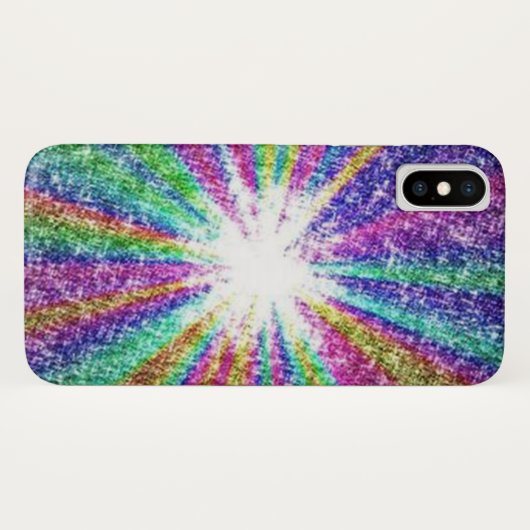 Schimmerende Regenbogenleuchten "Apple iPhone X". Case-Mate iPhone Hülle (Rückseite (Horizontal))