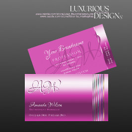 Schimmerfarbene, Girly-Pink-farbene Streifen und M Visitenkarte