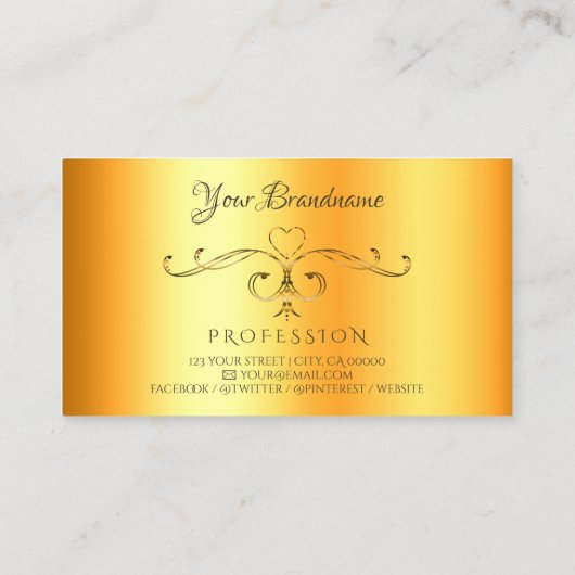 Schimmerförmige Verzierte Ecken Initials Luminous Visitenkarte (Rückseite)