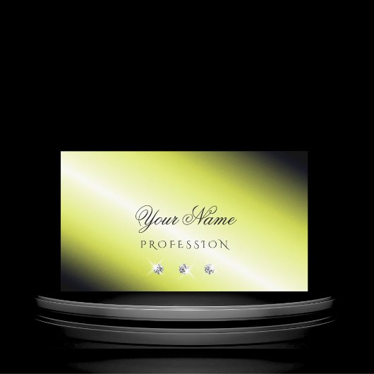 Schimmergelbes Silber fesselnde Diamanten Elegant Visitenkarte