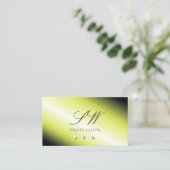 Schimmergelbes Silberglanz mit glänzenden Diamante Visitenkarte (Stehend Vorderseite)