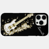 Schimmergitarre spielt Goldene Symphonie Case-Mate iPhone Hülle (Rückseite (Horizontal))