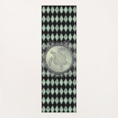 Schimmergrün und Silberschildkröte Yogamatte (Vorderseite)