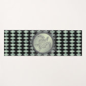 Schimmergrün und Silberschildkröte Yogamatte (Vorderseite (Horizontal))
