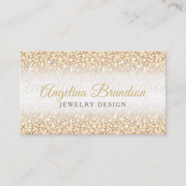Schimmerkarte für den Schmuckdesigner Gold Glitzer Visitenkarte