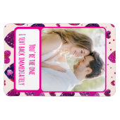 Schimmern Sie die Lila Herztxt sofort flexibel zur Magnet (Horizontal)