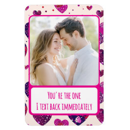 Schimmern Sie die Lila Herztxt sofort flexibel zur Magnet