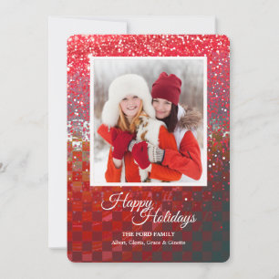 Schimmern und Strahlen Foto-Feiertagskarte Einladung