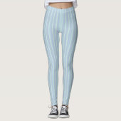 Schimmernd hellblau gestreift leggings (Vorderseite)