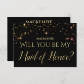 Schimmernd Sparkle wirst du meine Trauzeugin sein RSVP Karte (Vorne/Hinten)